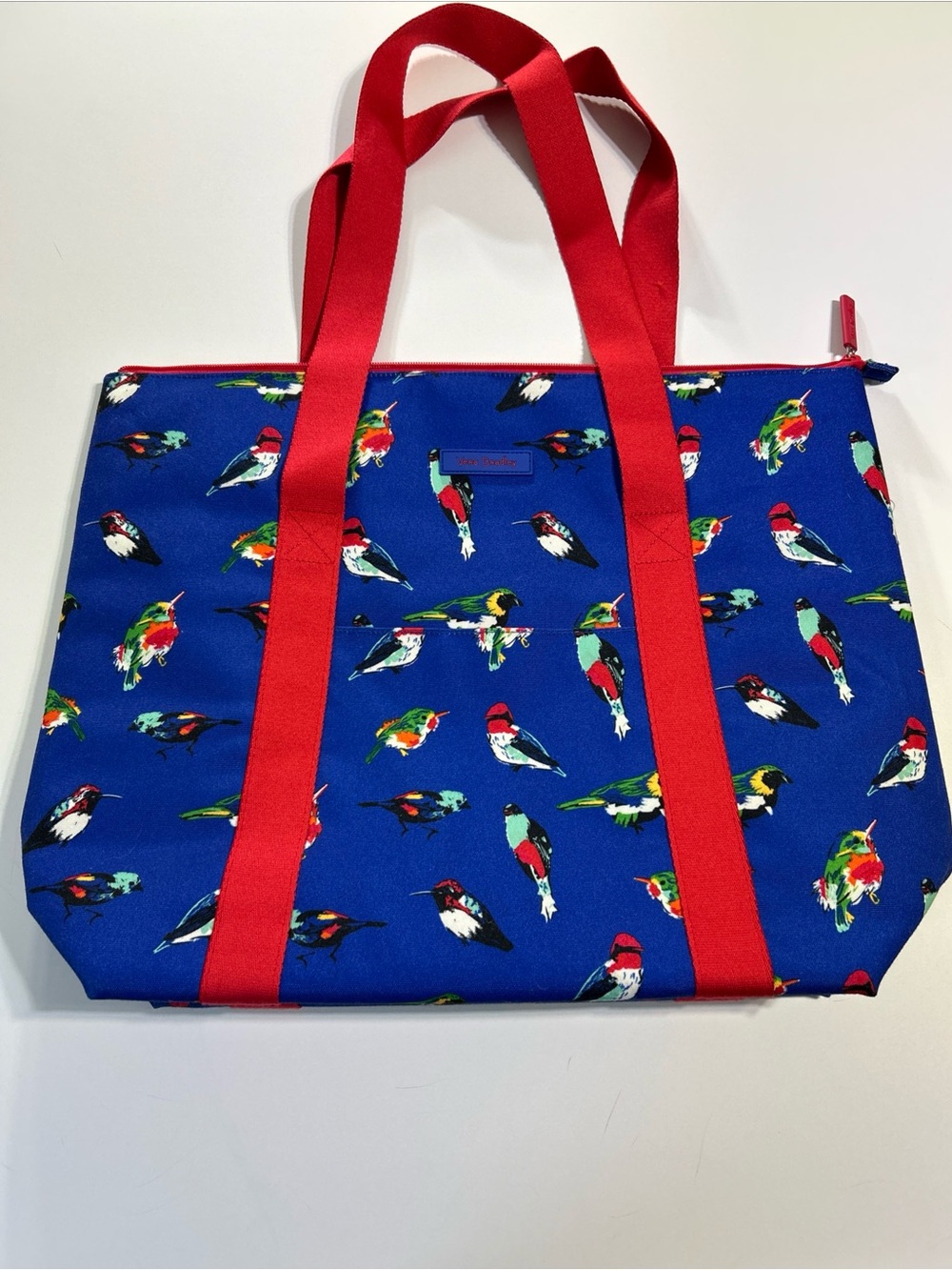 Vera Bradley Large Insulated Cooler Tote Mini Tody Birds Blue Retired Print‎